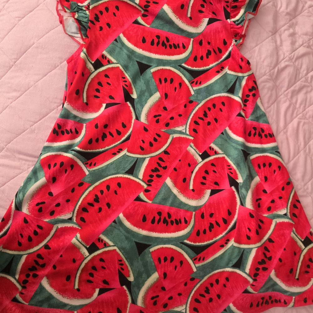 5T- Vibrant Watermelon Print Dress